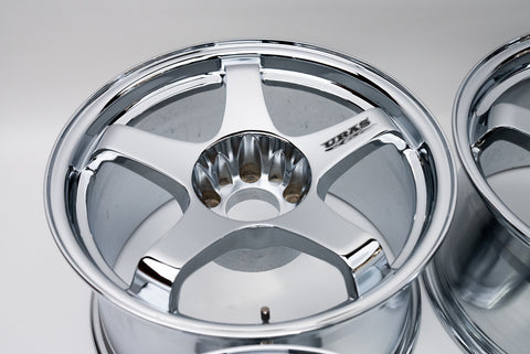 URAS NS-01 17" 9.5J +15 (5x114.3) *Triple Chrome Plated*