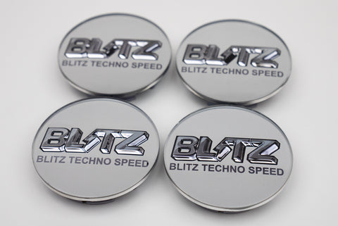 Blitz Technospeed Z1 Reproduction Center Caps *Silver/Black Chrome*