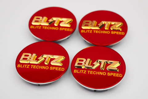 Blitz Technospeed Z1 Reproduction Center Caps *Red/Gold*