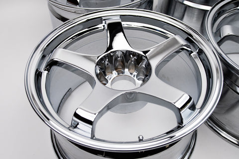 URAS NS-01 17" 9.5J +15 (5x114.3) *Triple Chrome Plated*