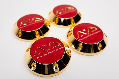 Yokohama AVS Model 6 Reproduction Center Caps *24k Gold Plated*