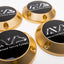 Yokohama AVS Model 6 Reproduction Center Caps *Anodized Gold*