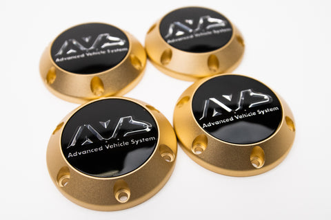 Yokohama AVS Model 6 Reproduction Center Caps *Anodized Gold*