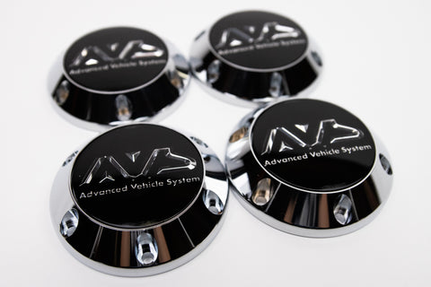 Yokohama AVS Model 6 Reproduction Center Caps *Chrome Plated*