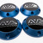 Yokohama AVS Model 6 Reproduction Center Caps *Anodized Blue*