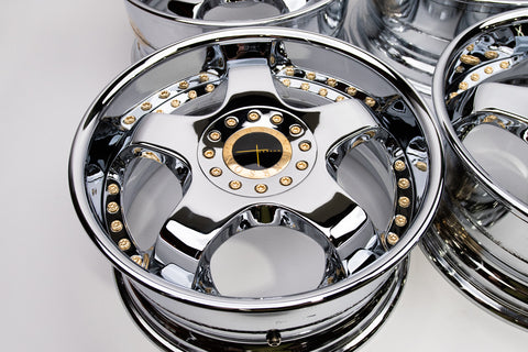 Garson Ryugi 17" 8J +32 (4x100 & 5x100) *Triple Chrome Plated*