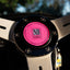 ND Osaka Pink Horn Button *Black Chrome Trim Ring*