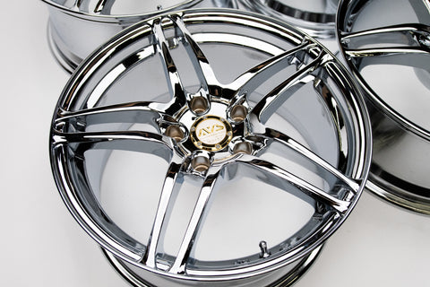 AVS Model 5 17" 8J +30 (5x114.3) *Triple Chrome Plated*