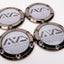 Yokohama AVS Model 5 Reproduction Center Caps *Black Chrome Plated*