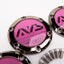 Yokohama AVS Model 5 Reproduction Center Caps *Dark Pink / Black Chrome *