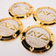 Yokohama AVS Model 5 Reproduction Center Caps *24k Gold Plated / White*