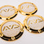 Yokohama AVS Model 5 Reproduction Center Caps *24k Gold Plated / White*