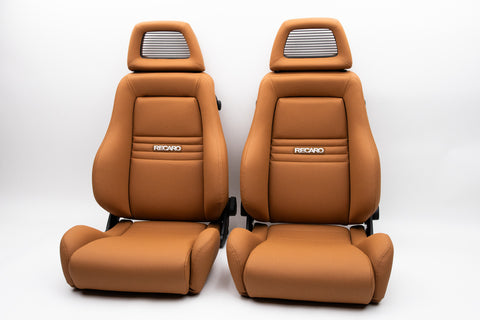 Recaro LS Tan Seat Pair *Reupholstered*