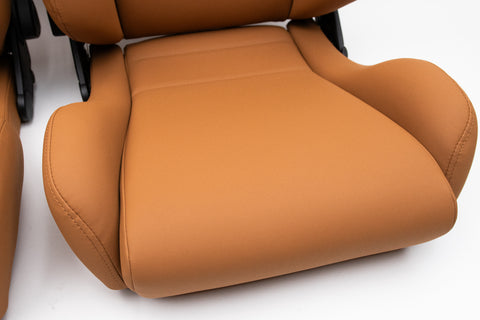 Recaro LS Tan Seat Pair *Reupholstered*