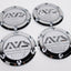 Yokohama AVS Model 5 Reproduction Center Caps *Silver & Chrome*