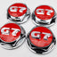 Panasport G7 C5C/C5C2 66mm Reproduction Center Caps *Red/Chrome*