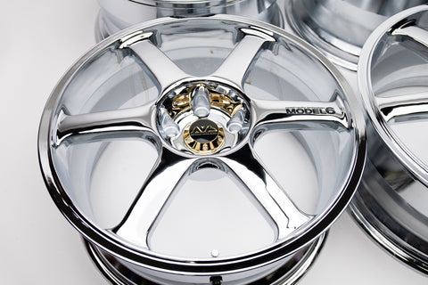 Yokohama AVS Model 6 18" 9J +35, 8J +35 (5x114.3) *Triple Chrome Plated*