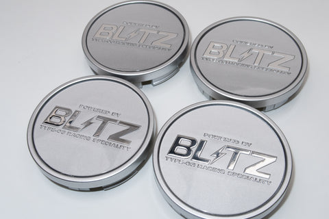 Blitz BRW03 Reproduction Center Caps *Silver/Chrome*