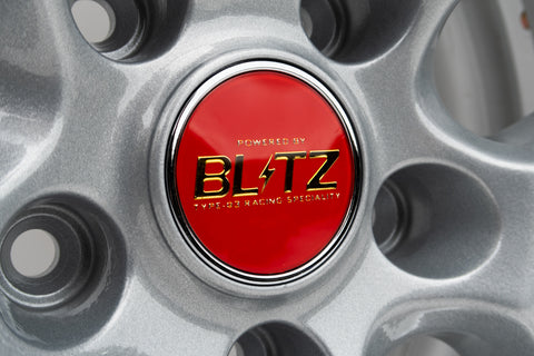 Blitz BRW03 Reproduction Center Caps *Red/Gold/Chrome*