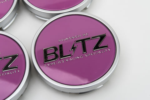 Blitz BRW03 Reproduction Center Caps *Pink/Silver*