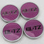 Blitz BRW03 Reproduction Center Caps *Pink/Silver*