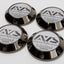 Yokohama AVS Model 6 Reproduction Center Caps *Black Chrome Limited Version*