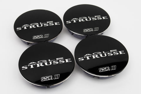 SSR Agle Strusse Reproduction Center Caps *Black/Chrome*