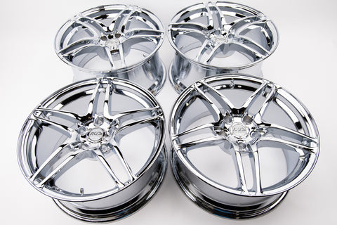 AVS Model 5 17" 9JJ +35, 8JJ +30 (5x114.3) *Triple Chrome Plated*